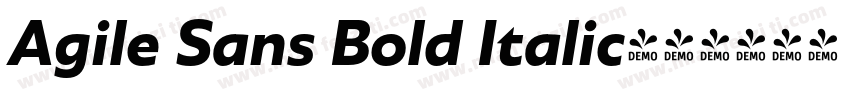 Agile Sans Bold Italic字体转换